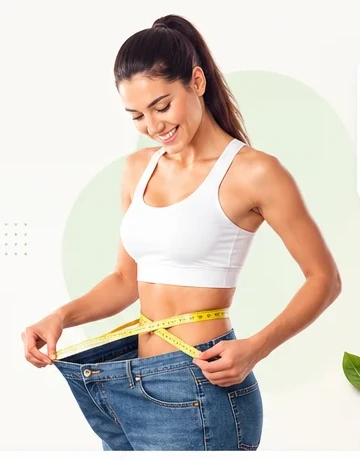 Woman on a weight loss journey